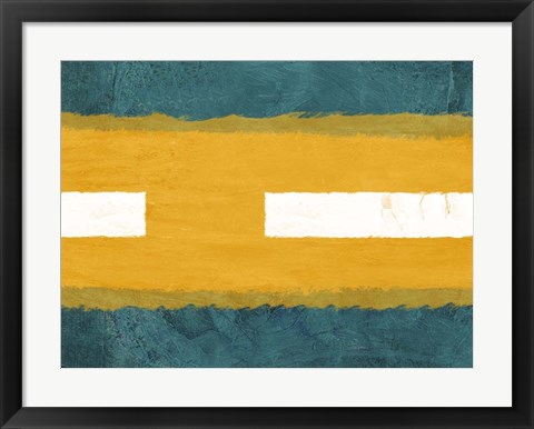 Framed Green and Yellow Abstract Theme 1 Print