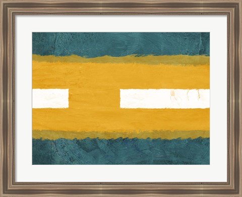 Framed Green and Yellow Abstract Theme 1 Print