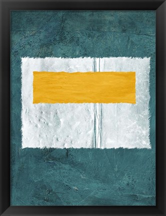 Framed Green and Yellow Abstract Theme 4 Print