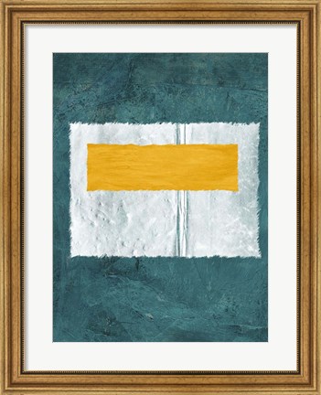 Framed Green and Yellow Abstract Theme 4 Print