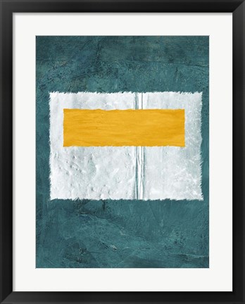 Framed Green and Yellow Abstract Theme 4 Print