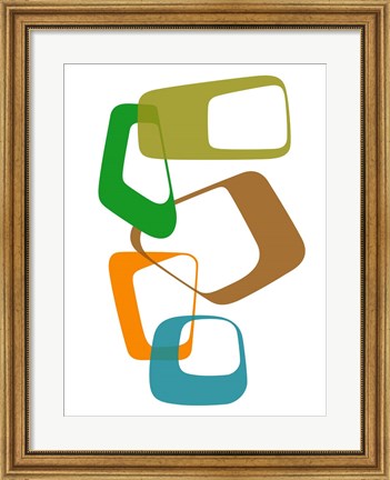 Framed Abstract Rings 1 Print