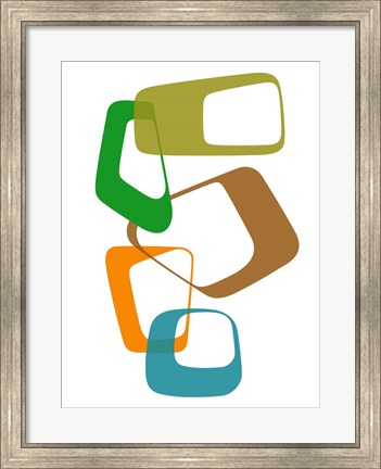 Framed Abstract Rings 1 Print