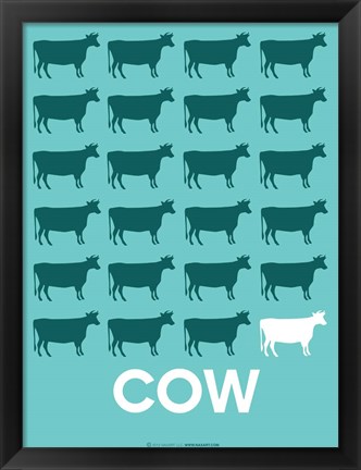 Framed Cow Print