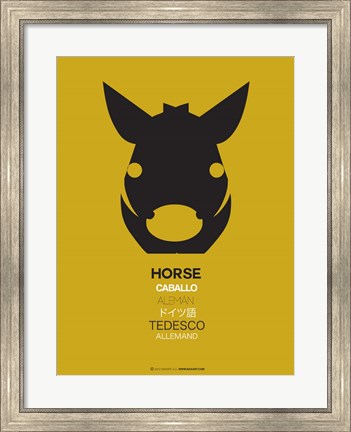 Framed Blue Donkey Multilingual Print