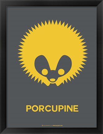 Framed Yellow Porcupine Multilingual Print