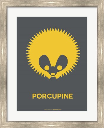 Framed Yellow Porcupine Multilingual Print