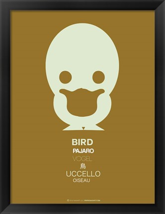 Framed Yellow Bird Multilingual Print