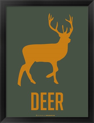 Framed Deer Yellow Print