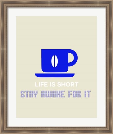 Framed Coffee Blue Print