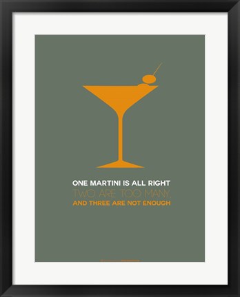 Framed Martini Yellow Print