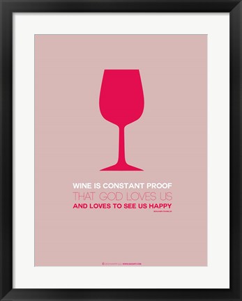 Framed Wine Red Print