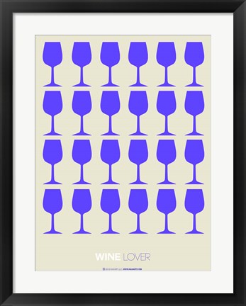 Framed Wine Lover Purple Print