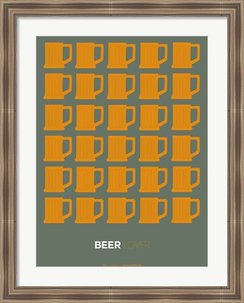 Framed Yellow Beer Mugs Print