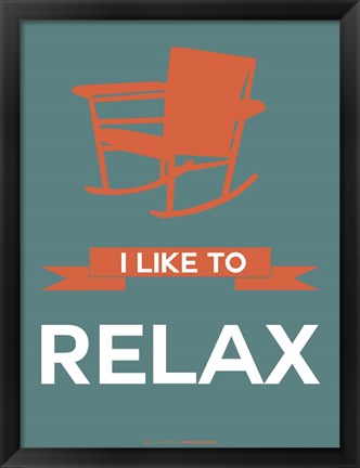 Framed I Like to Relax 2 Print