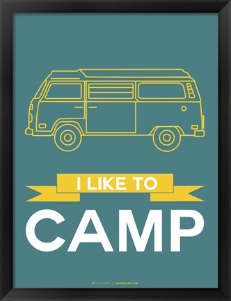 Framed I Like to Camp 2 Print