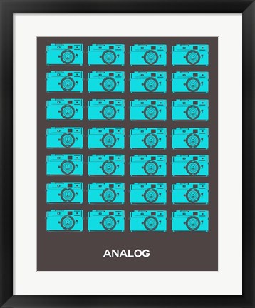 Framed Analog Blue Camera Print