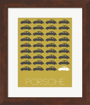 Framed Porsche Grey Print