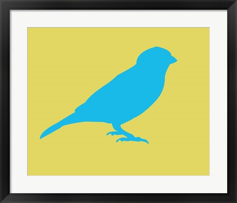 Framed Blue Bird Print