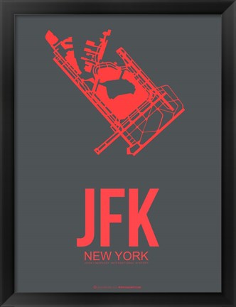 Framed JFK New York 2 Print