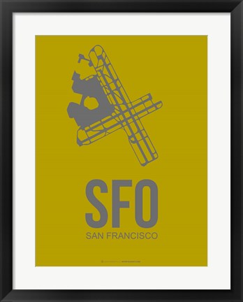 Framed SFO San Francisco 3 Print