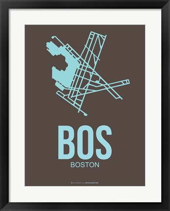 Framed BOS Boston 2 Print