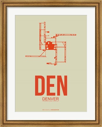 Framed DEN Denver  2 Print