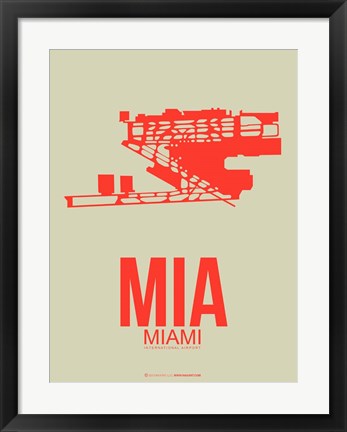 Framed MIA Miami 3 Print