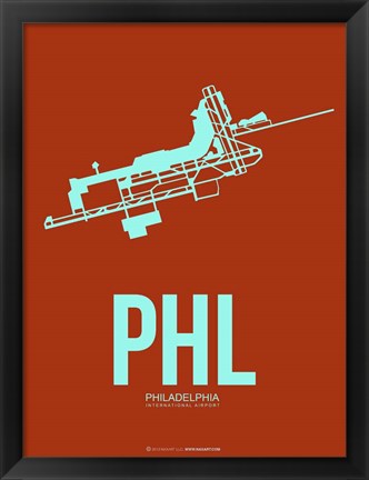 Framed PHL Philadelphia 2 Print