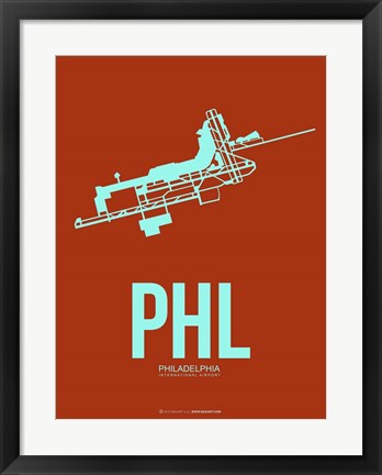 Framed PHL Philadelphia 2 Print