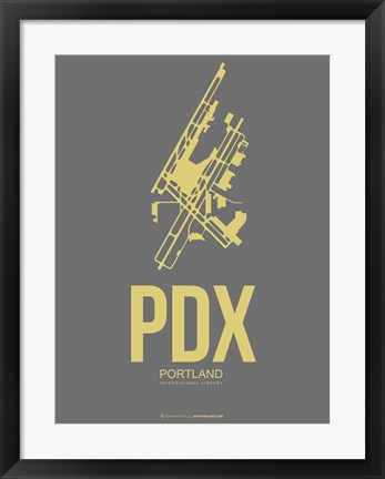 Framed PDX Portland 2 Print