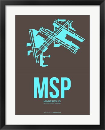 Framed MSP Minneapolis 1 Print