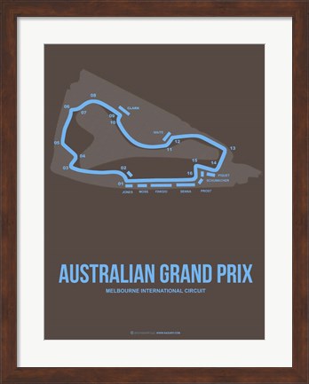 Framed Australian Grand Prix 2 Print