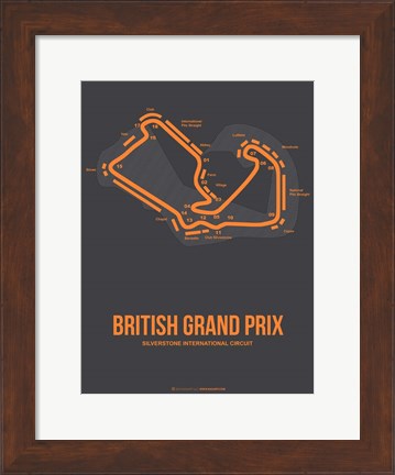 Framed British Grand Prix 3 Print