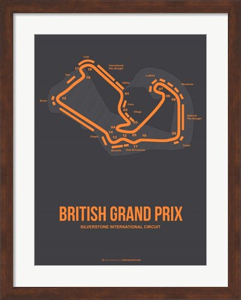 Framed British Grand Prix 3 Print