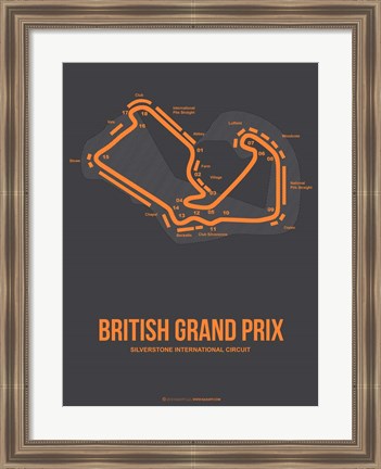 Framed British Grand Prix 3 Print