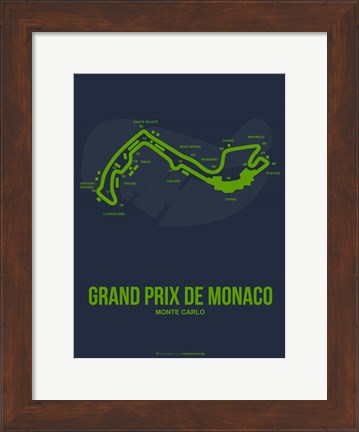 Framed Monaco Grand Prix 2 Print