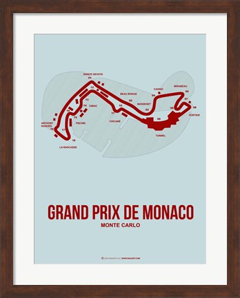 Framed Monaco Grand Prix 3 Print