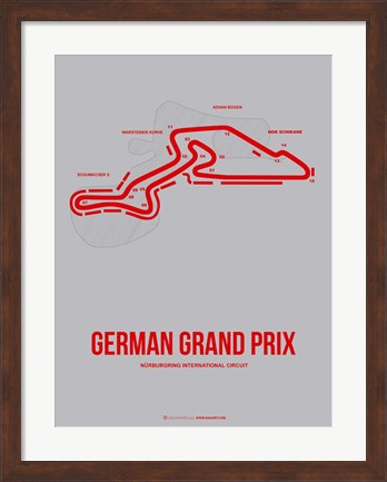 Framed German Grand Prix 1 Print