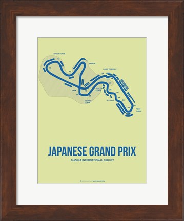 Framed Japanese Grand Prix 2 Print