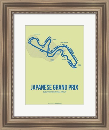 Framed Japanese Grand Prix 2 Print