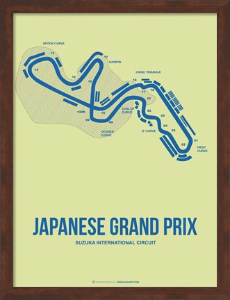 Framed Japanese Grand Prix 2 Print