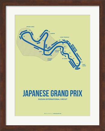 Framed Japanese Grand Prix 2 Print