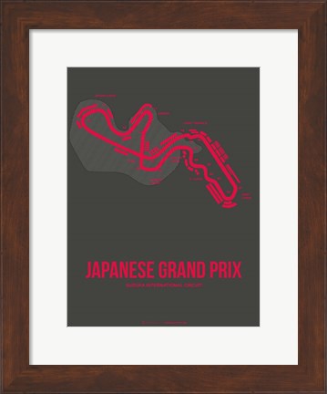 Framed Japanese Grand Prix 3 Print