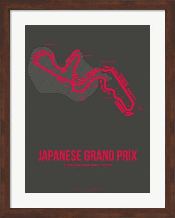 Framed Japanese Grand Prix 3 Print