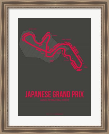 Framed Japanese Grand Prix 3 Print