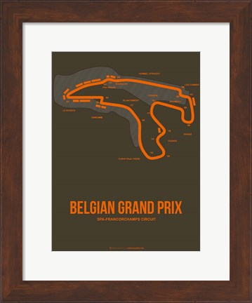 Framed Belgian Grand Prix 1 Print