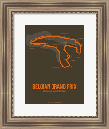 Framed Belgian Grand Prix 1 Print