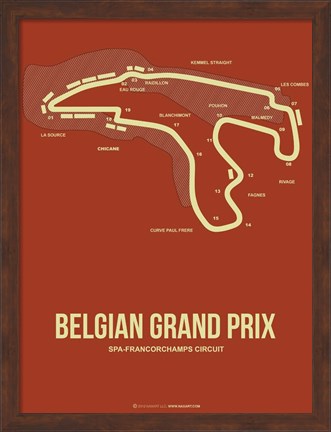 Framed Belgian Grand Prix 2 Print