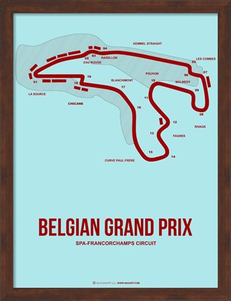 Framed Belgian Grand Prix 3 Print